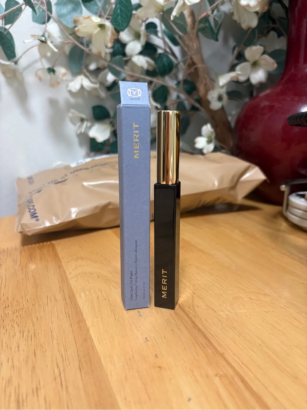 Merit Clean Lash Lengthening Tubing Mascara in Black, full size 0.24oz , BNIB